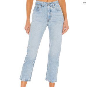 Levi's Light Wash 501 Cropped Skinny